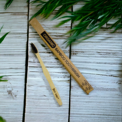 NXT VIBE™ Organic Bamboo Toothbrush with Charcoal Bristles